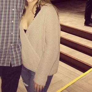 Pink Open Back Sweater